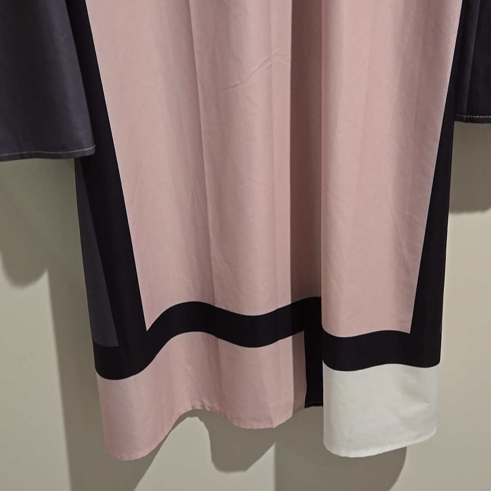 Shein pink gray black button down dress. Size 3X. - Picture 7 of 7